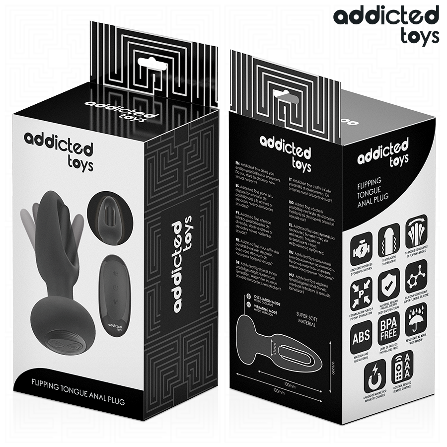 Plug Anal com Língua Vibratória Addicted Toys: Estimulação Dupla | Diamora