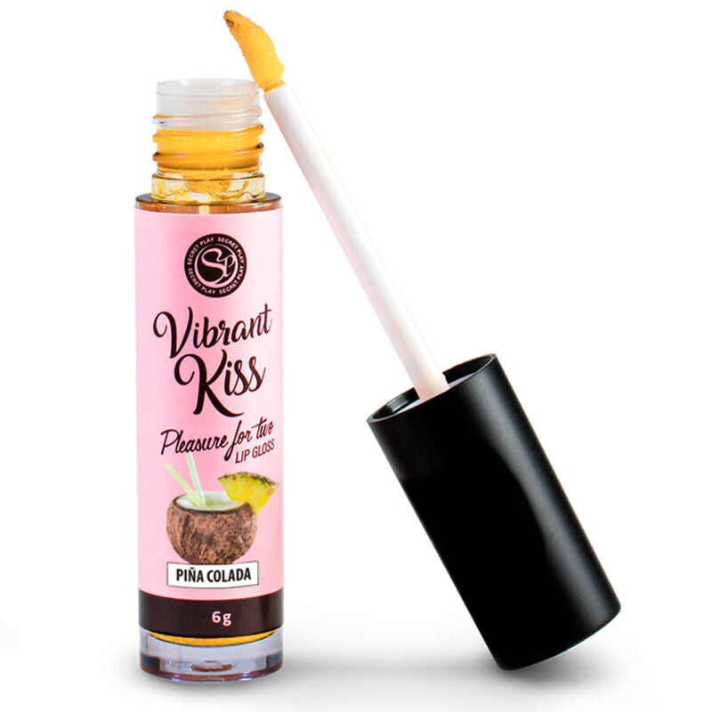 VIBRANT KISS Piña Colada: Lip Gloss Vibratório e Beijável | Diamora