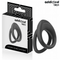 Addicted Toys Dual Texture – Anel Peniano em Silicone de Alta Elasticidade com Relevos de Dupla Textura (Preto)