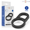 Intense Conleth – Anel Peniano Duplo Ajustável em Silicone Premium com Fecho de Pressão (Preto)