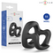 Intense Charles – Anel Peniano Ajustável em Silicone Premium com Sistema Ergonómico de Botões (Preto)