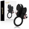 Coquette Chic Desire – Anel Peniano Vibratório em Silicone Premium com Estimulador de Borboleta (Preto e Ouro)