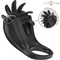 Intense Mabel – Anel Peniano Vibratório em Silicone Premium com Estimulador de Coelho de 10 Velocidades (Preto)