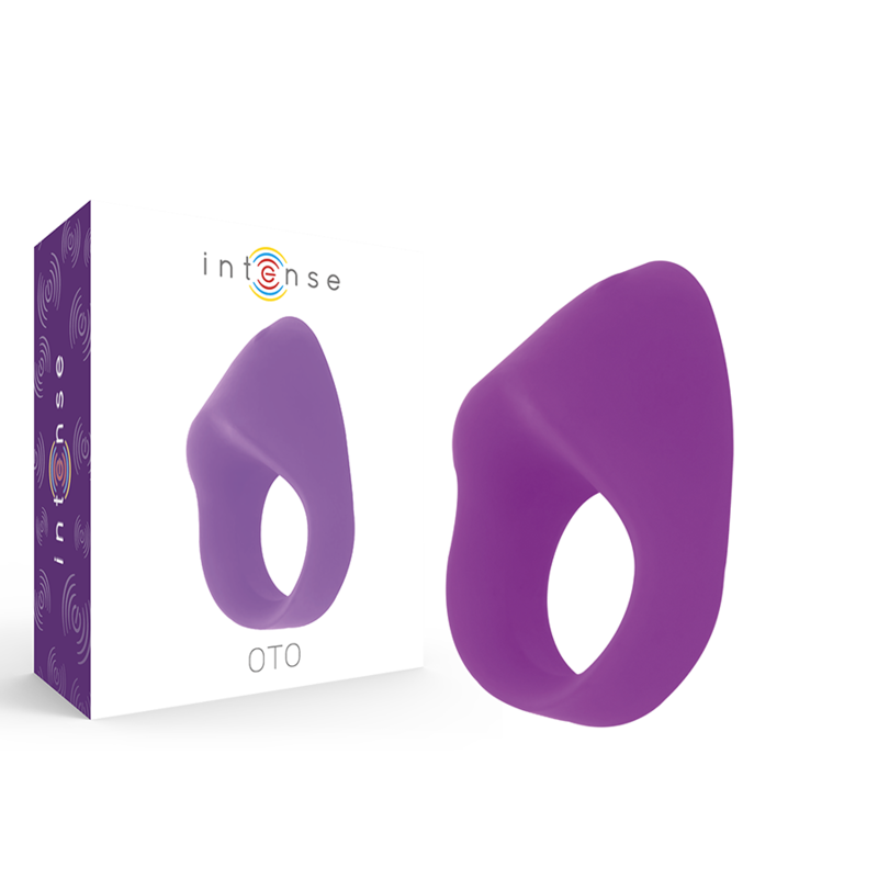 Anel Peniano Vibratório Intense Oto Lilas: Estimulador de casal recarregável em silicone premium lilás com crista de estímulo focada. Diamora