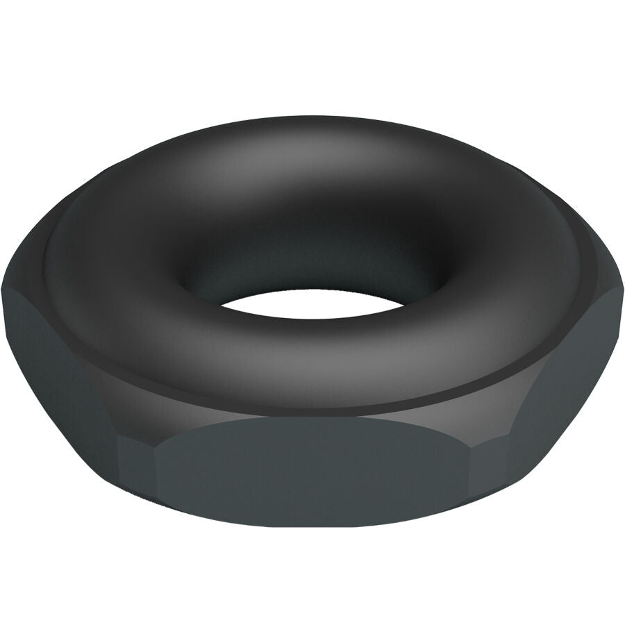 Anel Peniano e Escrotal Crazy Bull Jarvius: Dispositivo ergonómico de retenção masculina em silicone premium preto. Diamora