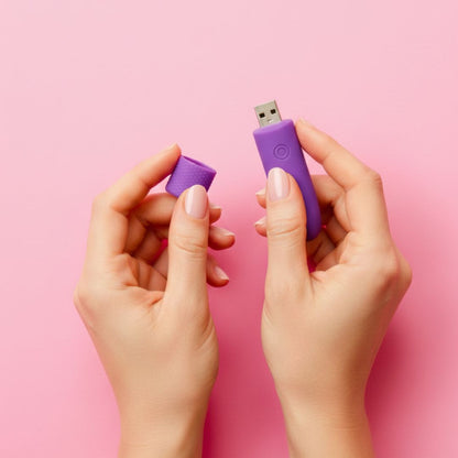 Bullet USB de Alta Gama: 10 padrões de vibração num design discreto e aveludado.