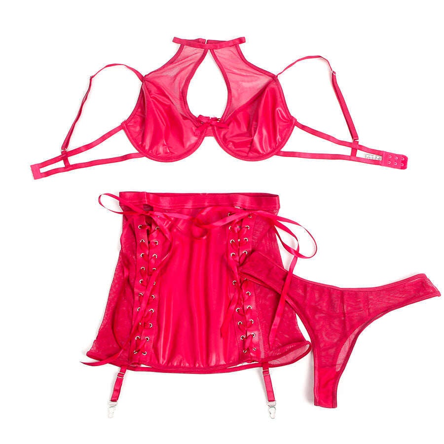 Conjunto Subblime Vermelho: A união perfeita entre o brilho da pele sintética e a ousadia do design. dIAMORA