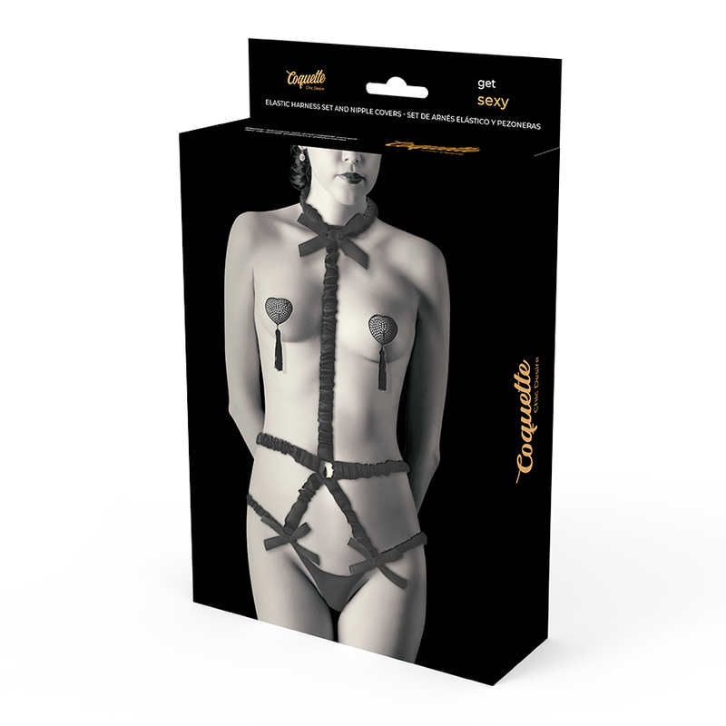 Coquette Chic Desire Conjunto: Fotografia editorial que destaca o caimento e o detalhe das capas de bico. Diamora
