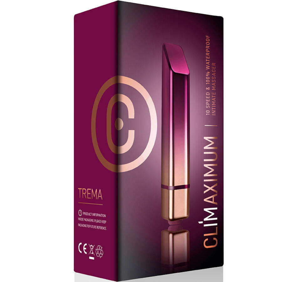 Vibrador de batom prateado Trema da Diamora, posicionado ao lado de maquilhagem para mostrar discrição.