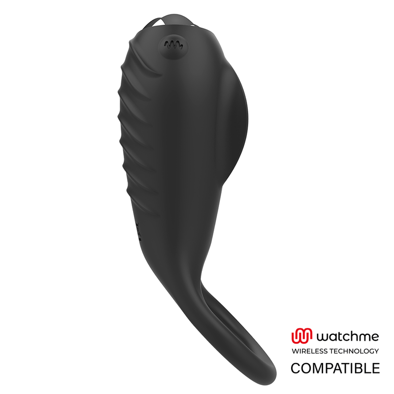 Ergonomia do Anel: Detalhe do anel de silicone flexível e do motor integrado texturizado para um estímulo clitoridiano focado.