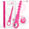 Moressa Ronie – Estimulador Anal de Silicone Médico Premium com Comando à Distância, Textura Estriada e Recarregável - Rosa