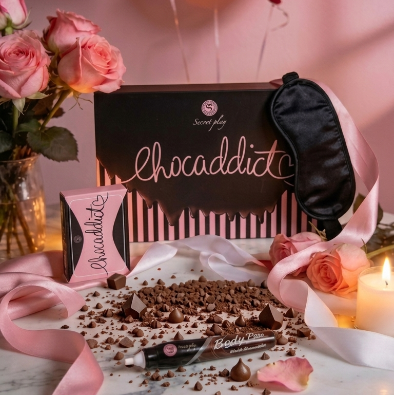 Jogo Chocaddict Edição Chocolate Gourmet da DIAMORA, embalagem com chocolates artesanais e ingredientes de alta qualidade.