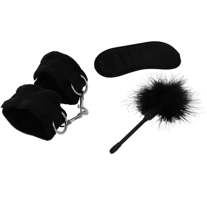 Kit BDSM Soft Intense: Algemas, Máscara e Pena | Diamora
