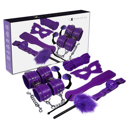 Kit Experience Lilás: A sofisticação do couro sintético em 8 peças exclusivas de fetiche. Diamora