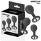 Addicted Toys – Conjunto de 3 Plugs Anais de Alumínio Médico com Joia, Kit de Treino Progressivo e Termo-Sensível (Tamanhos S, M e L)
