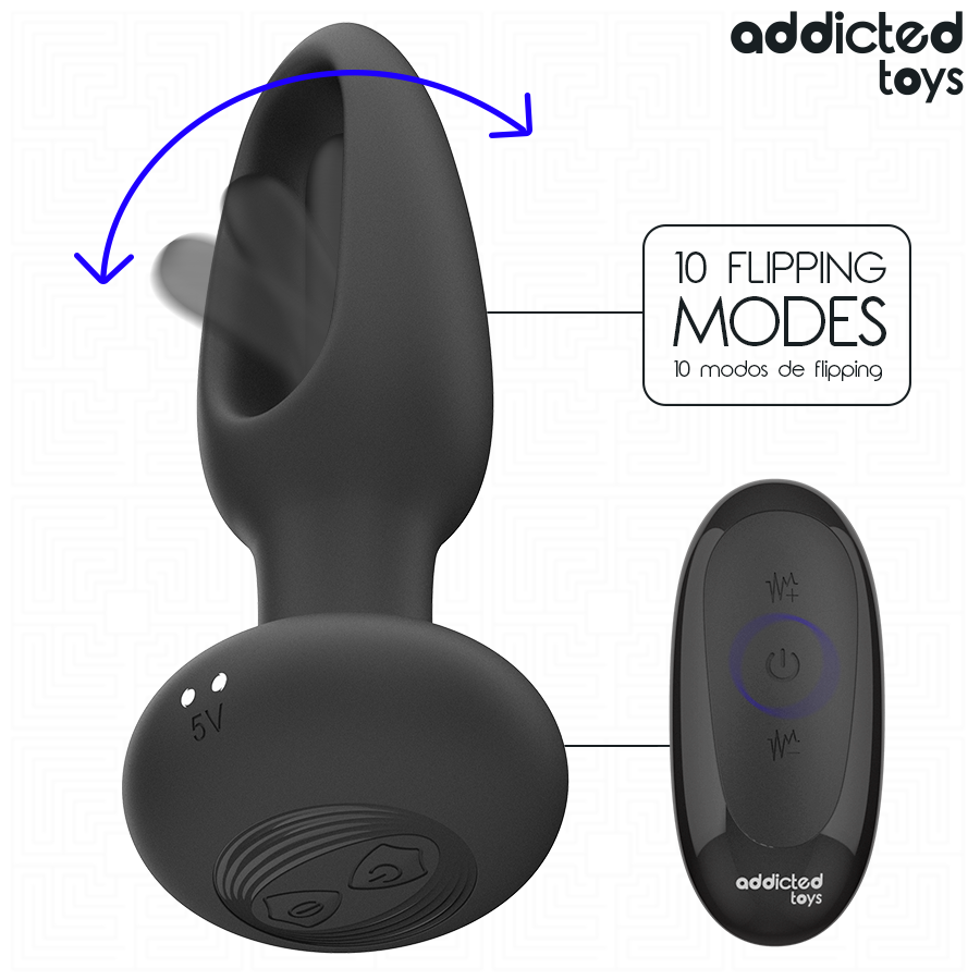 Plug Anal com Língua Vibratória Addicted Toys: Estimulação Dupla | Diamora