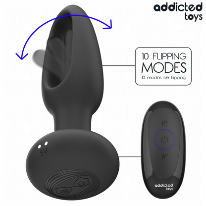 Plug Anal com Língua Vibratória Addicted Toys: Estimulação Dupla | Diamora
