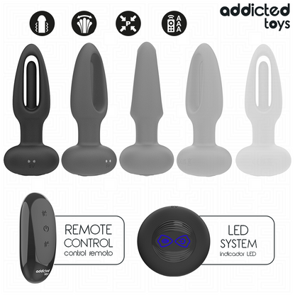 Plug Anal com Língua Vibratória Addicted Toys: Estimulação Dupla | Diamora