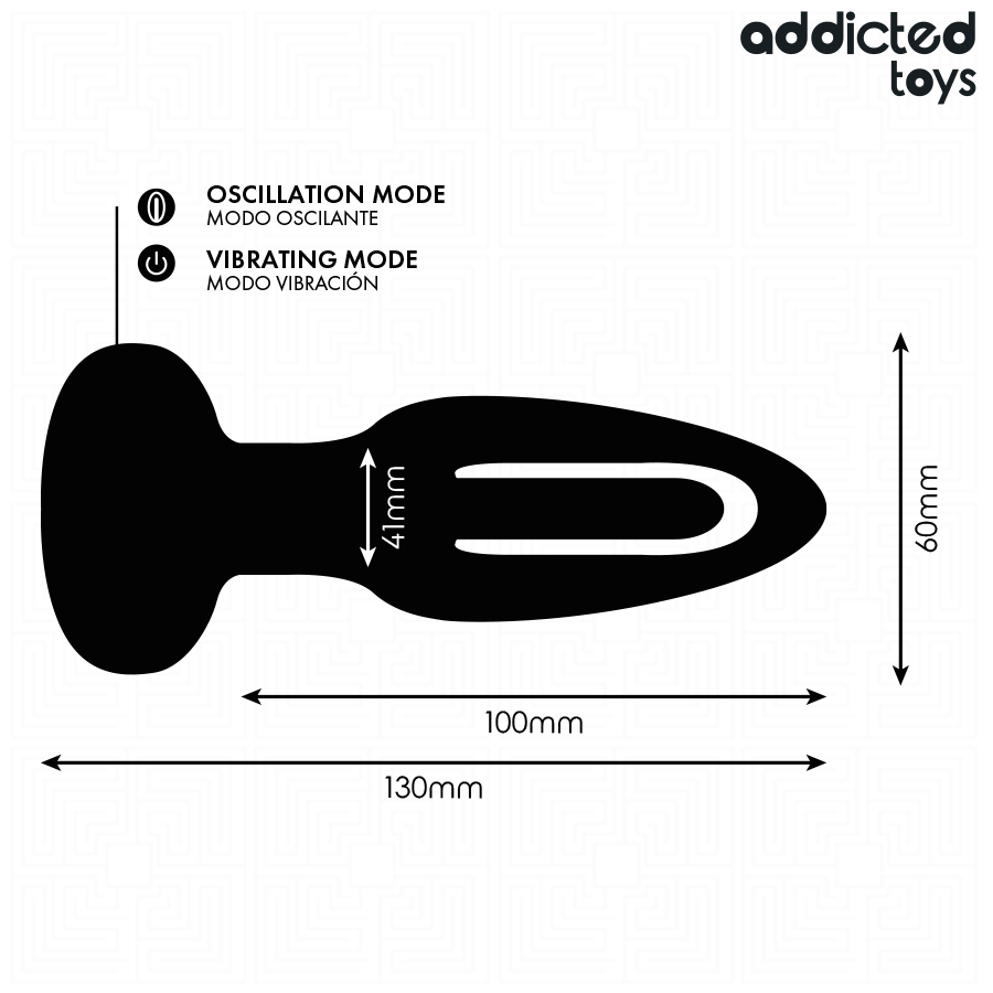 Plug Anal com Língua Vibratória Addicted Toys: Estimulação Dupla | Diamora