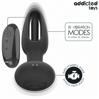Plug Anal com Língua Vibratória Addicted Toys: Estimulação Dupla | Diamora
