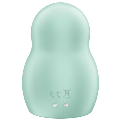 Poder Profundo num Formato Versátil: Infográfico clean demonstrando a eficácia da tecnologia Air-Pulse no bocal de silicone, mesmo num design tão prático.