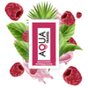 Saqueta de Lubrificante AQUA Travel Wild: Embalagem plana de 6 ml com design moderno e apelativo, destacando a ilustração de framboesas e a indicação de base aquosa.