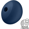 Satisfyer Air Power 4 Estimulador Azul: Fotografia editorial premium focando no dispositivo, destacando a sua robustez ergonómica e o elegante tom azul.