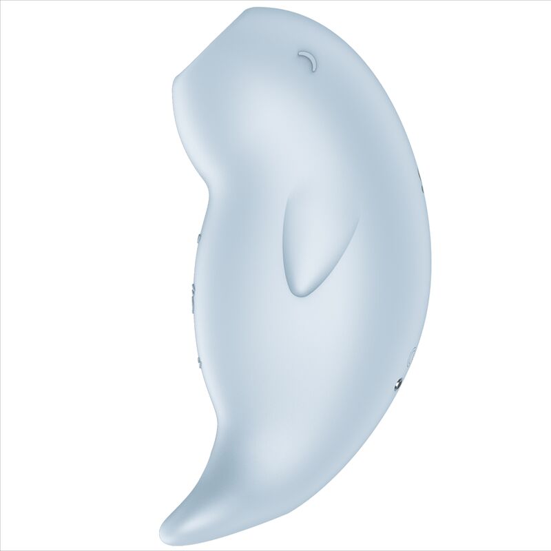 Satisfyer Voce Estimulador: Fotografia editorial premium focando no design único e na qualidade do silicone