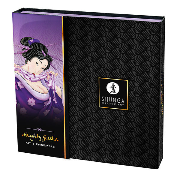 Shunga Kit Geixa Safada: Fotografia editorial focando na apresentação elegante e na temática oriental de alto requinte. diamora