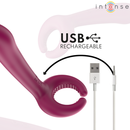 Silicone Médico Premium: Toque aveludado, resistente à água e recarregável USB.