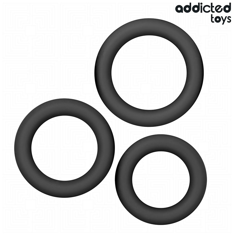 Silicone de Alta Elasticidade: Detalhe que demonstra a flexibilidade e o acabamento liso e aveludado dos anéis.