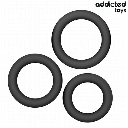 Silicone de Alta Elasticidade: Detalhe que demonstra a flexibilidade e o acabamento liso e aveludado dos anéis.