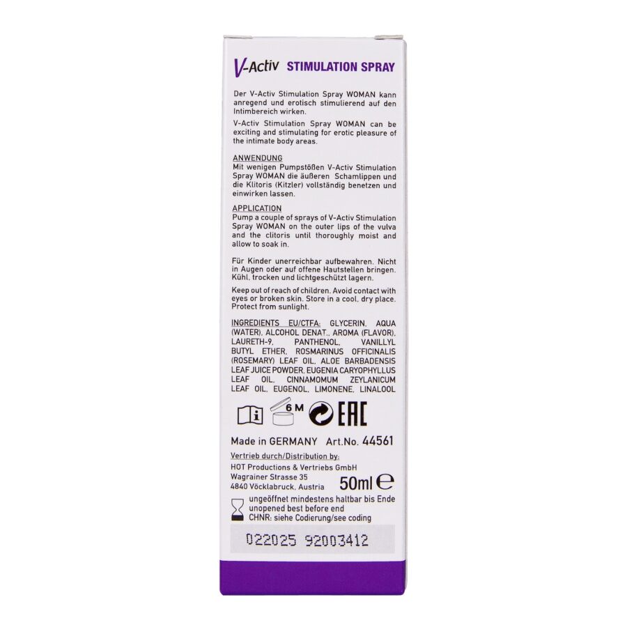 Spray Estimulante Vactiv HOT: Gel Sensibilizante Feminino 50ml | Diamora