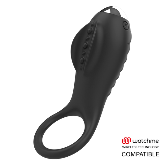 Tecnologia WatchMe: Foco no comando remoto vestível de pulso, demonstrando a facilidade de alterar as vibrações com um clique.