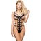 Teddy Strappy Subblime – Body em Renda Floral com Tiras Geométricas