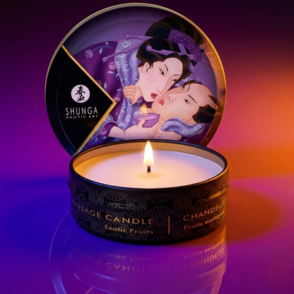 Vela de Massagem Shunga: O encontro perfeito entre a chama da paixão e a suavidade do óleo.