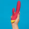 ROMP Jazz Rechargeable Rabbit – Vibrador Coelho de Dupla Ação em Silicone de Elite para Estimulação Vaginal e Clitoridiana Sincronizada (Vermelho)