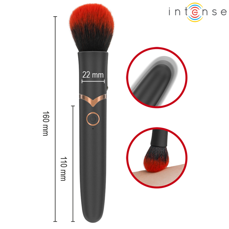 Vibrador Pincel Intense Emilia: Estimulador clitoridiano de 16 cm em silicone premium bordô exibido em ângulo elegante. Diamora