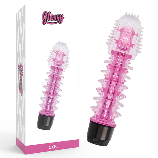 Vibrador de Ponto G Glossy Axel Rosa: Ergonómico e Potente | Diamora