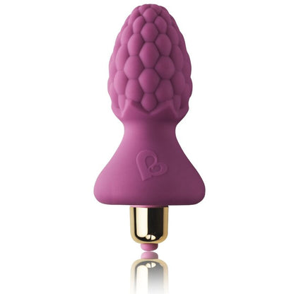 Pink raspberry-shaped anal plug by DIAMORA from ROCKS OFF Assberries collection, featuring smooth silicone texture.