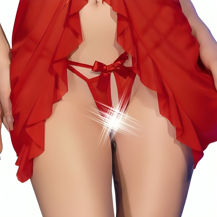 Chilirose Babydoll Vermelho Sedutor (L/XL) – Design Ouvert - DIAMORA