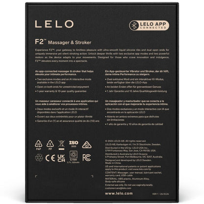 Masturbador Masculino LELO F2S™ – Design de Extremidade Aberta e Conexão Love Bridge - DIAMORA