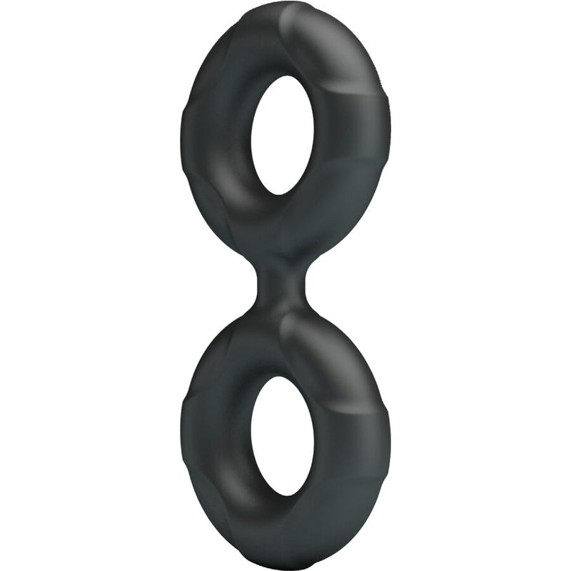 Crazy Bull Radwan (Modelo 19) – Anel Peniano e Escrotal Duplo em Silicone de Alta Densidade e Compressão (Preto)