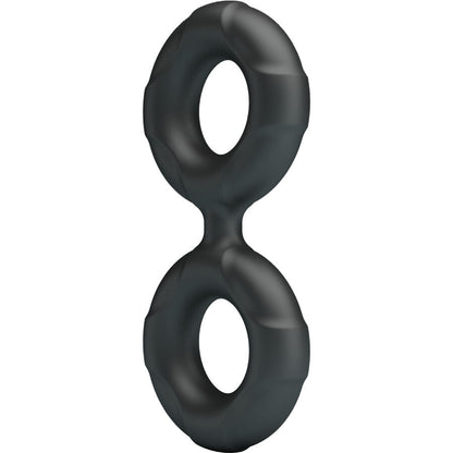 Crazy Bull Radwan (Modelo 19) – Anel Peniano e Escrotal Duplo em Silicone de Alta Densidade e Compressão (Preto)
