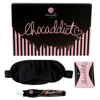 Jogo Chocaddict Edição Chocolate Gourmet da DIAMORA, caixa com peças de jogos e chocolates para diversão e degustação.