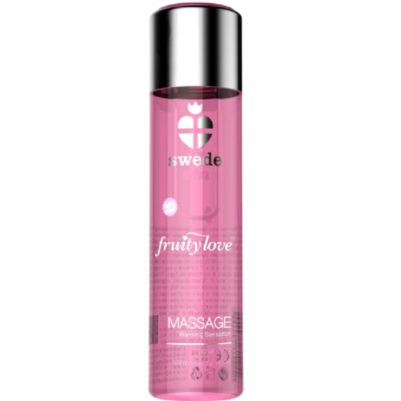 Óleo de Massagem Premium Strawberry Sparkling: Aroma sedutor e nutrição intensa.